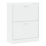 Shoe Cabinet High Gloss White 63x24x81 cm Engineered Wood 342560