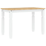 Dining Table Corona White 112x60x75 cm Solid Wood Pine 4005716