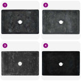 142772 Sink 45x30x12 cm Marble High Gloss Black