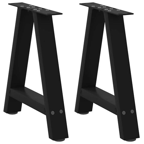 ZNTS Coffee Table Legs A-Shaped 2 pcs Black 50x cm Steel 4012832