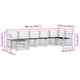 Outdoor Sofa Set 7 pcs White 3392179