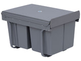 Kitchen Recycle Waste Bin Pull Out Soft Close Dustbin Recycling Cabinet Trash Can Grey T3398P344192