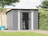 Garden Shed Grey Metal 42982