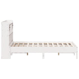 Bookcase Bed without Mattress White 140x190 cm Solid Wood Pine 3322922