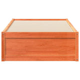 Bed Frame without Mattress Wax Brown 90x200 cm Solid Wood Pine 846833