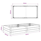 Raised Bed Black 151 x 75.5 x 25 cm PP 42033405