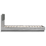 Bed Frame with Headboard Grey Sonoma 90x200 cm Engineered Wood 3209945