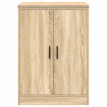 ZNTS Garage Storage Cabinet Sonoma Oak 60x51x85 cm Solid Wood Pine 860573