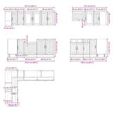 ZNTS 11 Piece Kitchen Cabinet Set Lucca White Engineered Wood 3314891