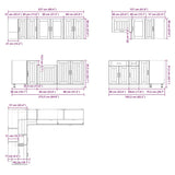 11 Piece Kitchen Cabinet Set Lucca Gloss White Engineered Wood 3314893