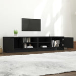 ZNTS TV Cabinets 2 pcs Black 80x35x36.5 cm Engineered Wood 811469