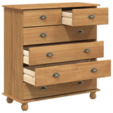 Chest of Drawer ASKIM Brown 91 x 40 x 95.5 cm Solid Pine Wood 4105418
