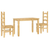 ZNTS 3 Piece Dining Set Panama Solid Wood Pine 3345194