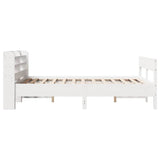 Bed Frame without Mattress White 120x190 cm Small Double Solid Wood Pine 3306946