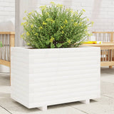 Garden Planter White 70x40x49.5 cm Solid Wood Pine 3282550