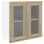 ZNTS Hanging Glass Cabinet Sonoma Oak 60x31x60 cm Engineered Wood 849632