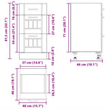 Kitchen Base Cabinet Lucca Artisan Oak Engineered Wood 854239