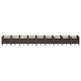 Garden Planter with Pegs Brown 363.5x43.5x43.5 cm PP 368026