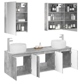 Bathroom Cabinet Set 5 pcs Concrete Grey Engineered Wood 3406530