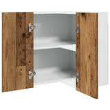 Hanging Corner Cabinet Lyon Old Wood 57x57x60 cm Engineered Wood 856122