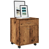 Rolling Cabinet Old Wood 45x38x54 cm Engineered Wood 856654