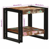 Coffee Table Multicolour 40 x 40 x 38 cm Solid Reclaim Wood 4102726