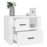 ZNTS Bedside Cabinet White 60x36x45 cm Engineered Wood 816736