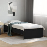 Bed Frame without Mattress Black 90x190 cm Single 845246