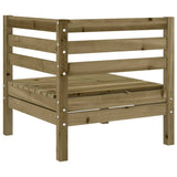 Garden Sofa Set of 2 Natural Wood Treated pinewood Medium 837990