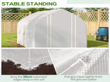 3 x 2 Walk-in Polytunnel Greenhouse, Zipped Roll Up Sidewalls, Mesh Door, 6 Mesh Windows, Tunnel T3398P314681