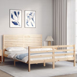 Bed Frame without Mattress King Size Solid Wood 3195031