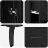 Highboard Black Oak 34.5 x 34 x 180 cm Engineered Wood 3416142