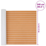 Boat Mat Striped Brown and White 240 x 90 cm EVA 42046769
