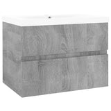 Sink Cabinet with Built-in Basin Grey Sonoma Engineered Wood 3152868