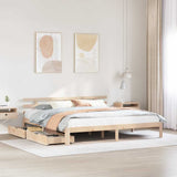 Bed Frame with Drawers without Mattress 200x200 cm 3302018