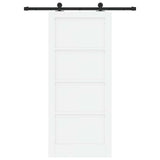Sliding Door ORKDAL White 86 x 198.5 cm Solid Pine Wood 3333455