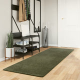 Rug HUARTE Short Pile Soft and Washable Forest Green 80x250 cm 375092
