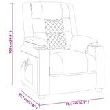 Recliner Chair Grey Faux Leather 348045