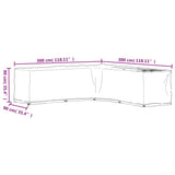 L-Shaped Garden Furniture Covers 2 pcs 20 Eyelets 300x300x90 cm 3155376