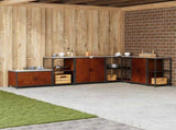 Kitchen Storage HATTEM Rusty 60 x 50 x 92 cm Steel 874967