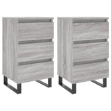 Bedside Cabinets 2 pcs Grey Sonoma 40x35x69 cm Engineered Wood 826953