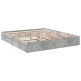 Bed Frame with Drawers without Mattress Concrete Grey 180x200 cm Super King 3280639