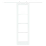 Sliding Door White 61 x 198.5 cm Solid Pine Wood and Glass 3332210