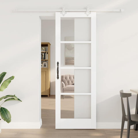 Sliding Door Manual White 73.5 x 211 cm Wood and metal 3332242