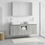 Bathroom Cabinet Set 4 pcs Grey Sonoma Engineered Wood 3406388