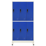Locker Cabinet Grey and Blue 90x45x180 cm Steel 339802