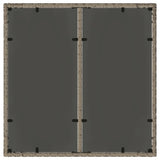 Garden Table with Glass Top Grey 90x90x75 cm Poly Rattan 365526