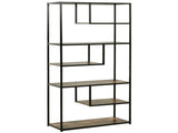 6 Tier Bookcase, Industrial Tall Shelf Unit with Steel Frame for Home Office, Study, Living Room, T3398P329530