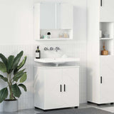 Bathroom Furniture Set 2 pcs White Engineered wood & Metal 3392933