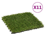 Artificial Grass Tiles 11 pcs Green 30x30 cm 149030